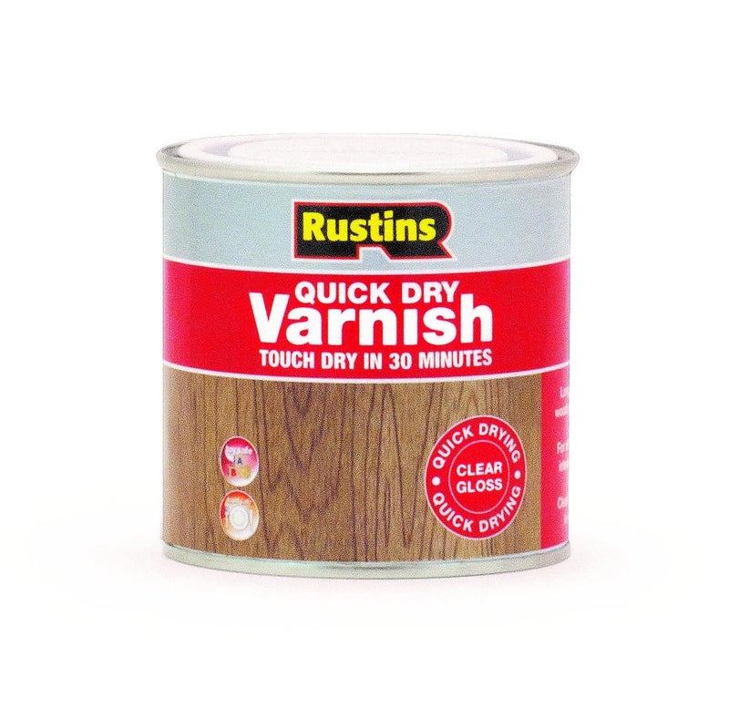Rustins Quick Dry Varnish Clear Gloss 250ml - Image 1